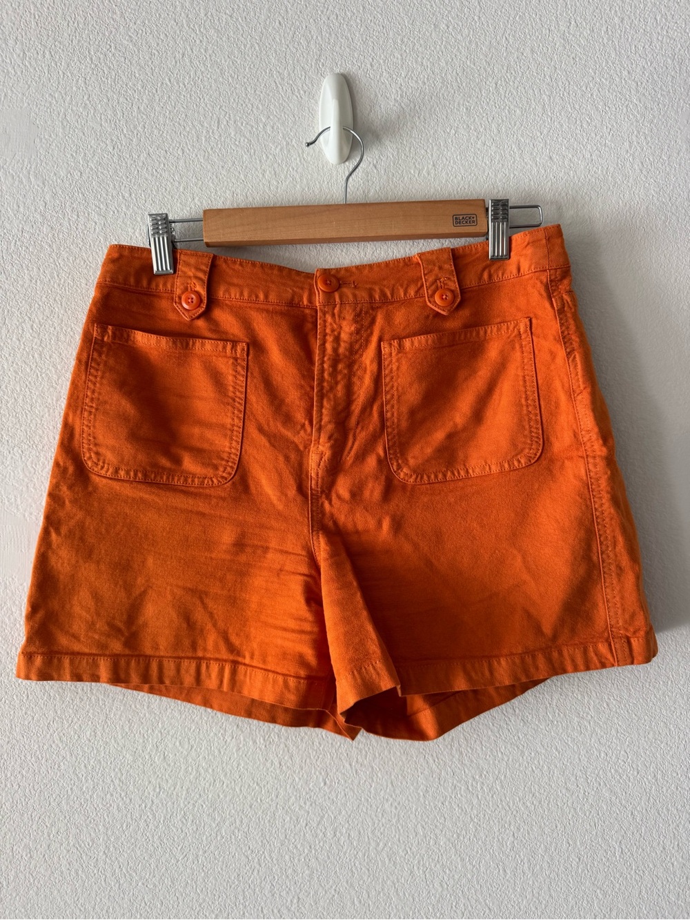 Black & Decker Women's Orange Front-Pocket Jean Shorts